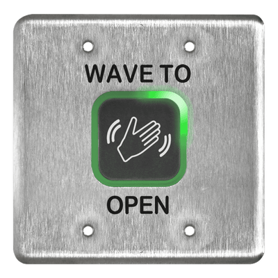 BEA 10MS41-D Double Gang Touchless Actuator With Wave Logo Stainless Steel Finish