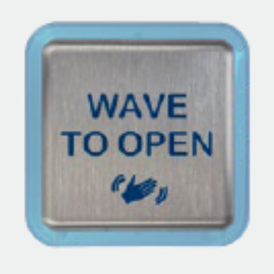 BEA 10MS21HS Square Plate Touchless Actuator With Text Stainless Steel Finish