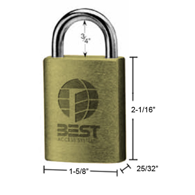 Stanley Best 11B72 Padlock Less Core Brushed Brass Finish