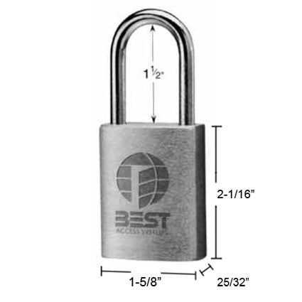 Best 11B722 Padlock Less Core Brushed Chrome Finish