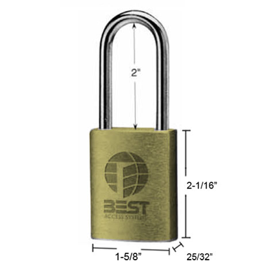 Stanley Best 11B772 Padlock Less Core Brushed Brass Finish