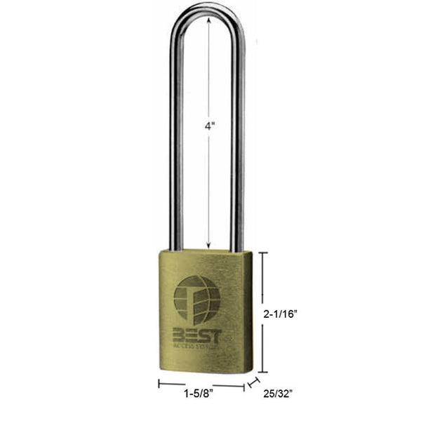 Best 11B782 Padlock Less Core Brushed Brass Finish