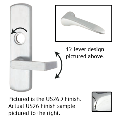 Von Duprin 996L-12 M Lever Trim