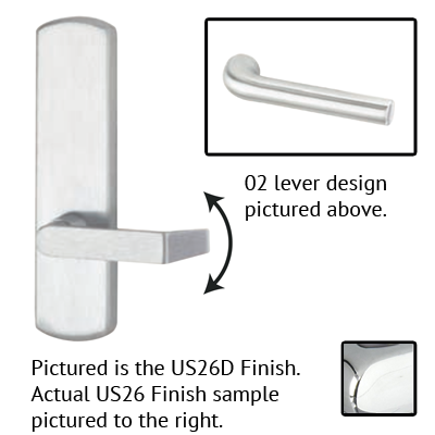 Von Duprin 996L-BE-02 M Blank Escutcheon Lever Trim