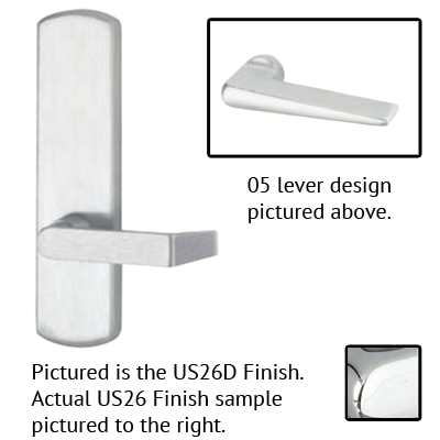 Von Duprin 996L-NL-05 R/V Lever Night Latch Trim