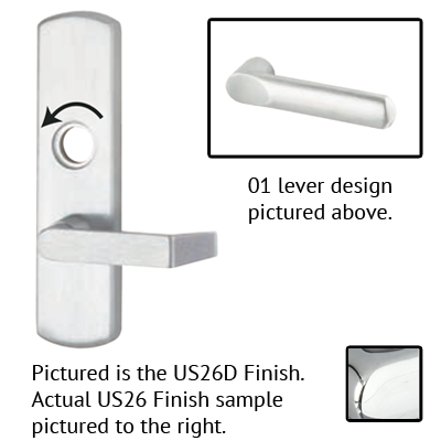 Von Duprin 996L-NL-01 R/V Lever Night Latch Trim