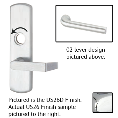 Von Duprin 996L-NL-02 R/V Lever Night Latch Trim