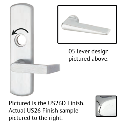 Von Duprin 996L-NL-05 M Lever Night Latch Trim