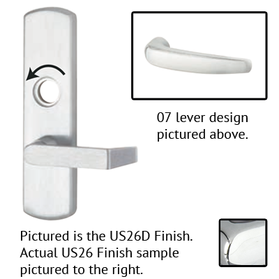 Von Duprin 996L-NL-07 R/V Lever Night Latch Trim