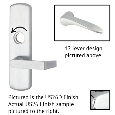 Von Duprin 996L-NL-12 R/V Lever Night Latch Trim