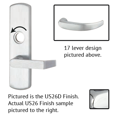 Von Duprin 996L-NL-17 M Lever Night Latch Trim