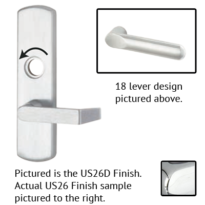 Von Duprin 996L-NL-18 R/V Lever Night Latch Trim