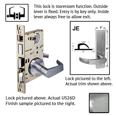 Cal Royal NM Series Grade 1 Mortise Lock With JE Trim
