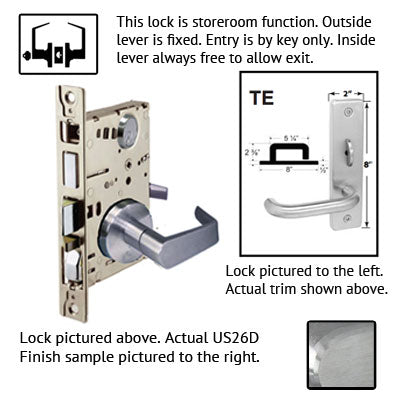 Cal Royal NM Series Grade 1 Mortise Lock With TE Trim