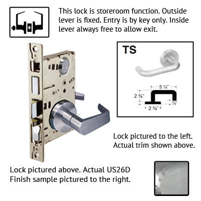 Cal Royal NM Series Grade 1 Mortise Lock With TS Trim