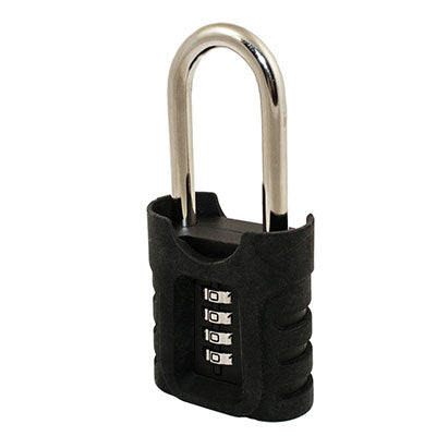 Padlocks 4 Less SX-974 Long Shackle Combination Padlock With Cover Sleeve