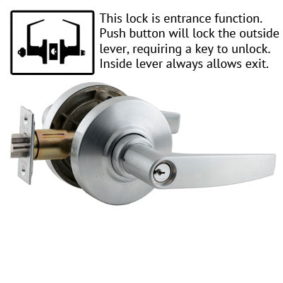 Schlage AL Jupiter Lever Grade 2 Lock With Cylinder