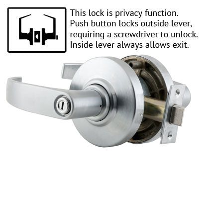 Schlage Grade 2 Tubular Lock, Storeroom Function, Key in Lever Cylinder,  Jupiter Lever, Satin Brass Finish, S80PD JUP 606