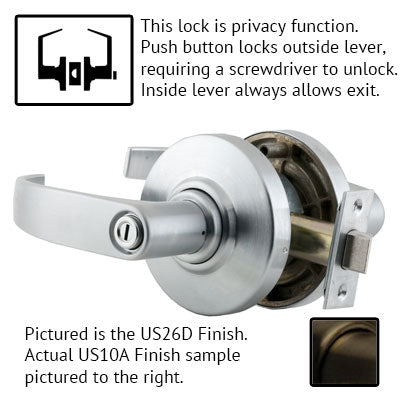 Schlage AL Series Neptune Lever Grade 2 Lock With Cylinder US Finishes