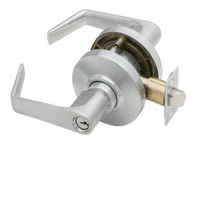 Schlage AL10S SAT 626AM Antimicrobial Passage Function AL Series Saturn Lever Grade 2 Lock Brushed Chrome Finish