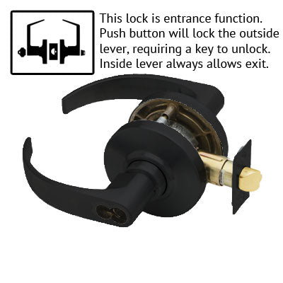 Schlage AL Series Neptune Lever Grade 2 Lock Accepts Schlage LFIC Less Core US Finishes