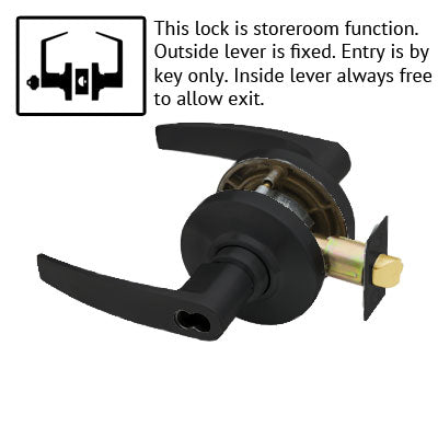 Schlage AL Series Jupiter Lever Grade 2 Lock Accepts Schlage LFIC Less Core