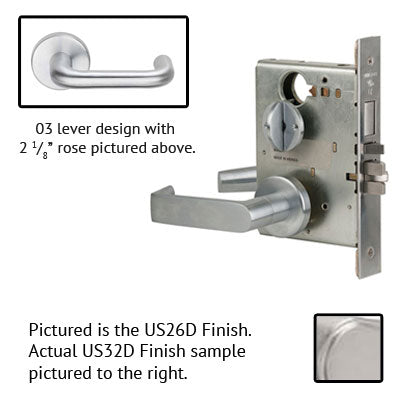 Schlage L9453L 03A  Lever Mortise Lock Less Cylinder US Finishes