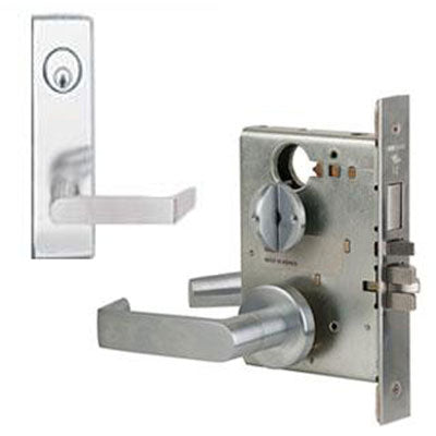 Schlage L9453L 06N Wide Plate Trim Lever Mortise Lock Less Cylinder