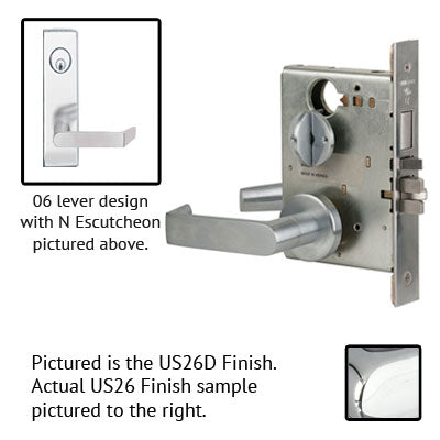 Schlage L9453L 06N Wide Plate Trim Lever Mortise Lock Less Cylinder US Trim