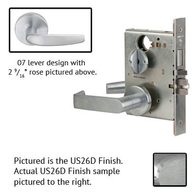 Schlage L9453L 07B Lever Mortise Lock Less Cylinder US Finishes