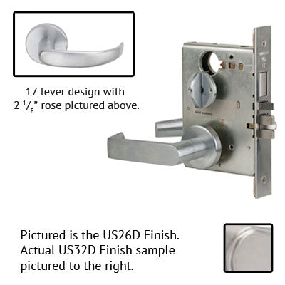 Schlage L9453L 17A  Lever Mortise Lock Less Cylinder US Finishes