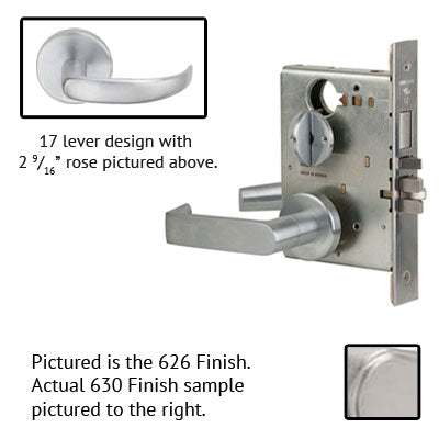 Schlage L9453L 17B Lever Mortise Lock Less Cylinder
