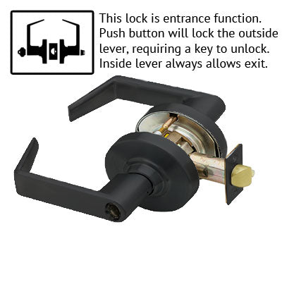 Schlage ND Series Rhodes Lever Lock Less Cylinder US Finishes