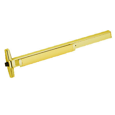 Von Duprin AX35A-EO F 4 US3 Polished Brass Finish Four Foot Fire Rated Accessible Rated Panic Bar Exit Only