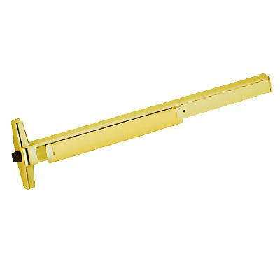 Von Duprin AX-PA35A-EO 3 US3 Polished Brass Finish Three Foot Accessible Rated Panic Bar Exit Only With Pushpad Armor