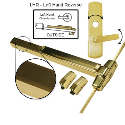 Von Duprin 9827L Surface Mounted Vertical Rod Bar With Lever Trim