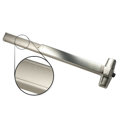 Von Duprin QEL98EO F 4 US32D Stainless Steel Finish Four Foot Fire Rated Quiet Electric Latch Retraction Panic Bar Exit Only