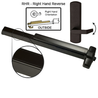 Von Duprin AX98L BE Accessible Rated Panic Bar Blank Escutcheon