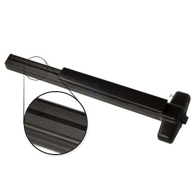 Von Duprin RX99EO F 4 US19 Black Finish Four Foot Fire Rated Request To Exit Panic Bar Exit Only