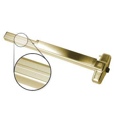 Von Duprin RX99EO F 3 US3 Polished Brass Finish Three Foot Fire Rated Request To Exit Panic Bar Exit Only