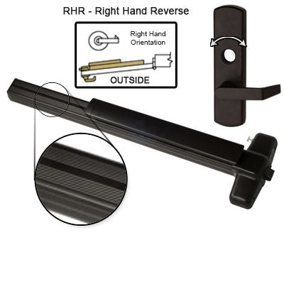 Von Duprin ELRX99L NL Electrified Latch Retraction With Rex Switch Panic Bar With Lever Trim Rigid Night Latch