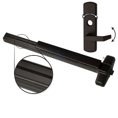 Von Duprin AX99L-06 F 3 US19 LHR Black Finish Three Foot Fire Rated Accessible Rated Panic Bar With 06 Left Hand Reverse Lever Trim