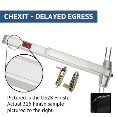 Von Duprin CXA 9847EO Chexit Delayed Egress Concealed Vertical Rod Panic Bar Exit Only