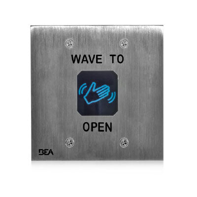 BEA 10MS11D Double Gang Touchless Actuator With Wave Logo Stainless Steel Finish