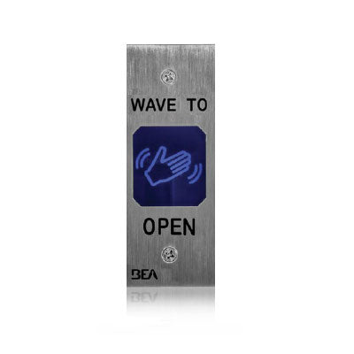 BEA 10MS11J Jamb Style Touchless Actuator With Wave Logo Stainless Steel Finish