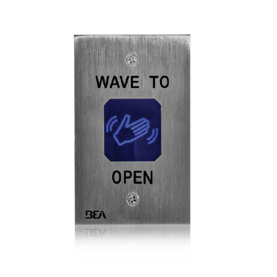 BEA 10MS11S Single Gang Touchless Actuator With Wave Logo Stainless Steel Finish
