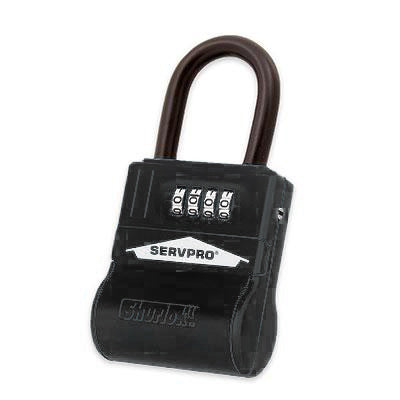 ServPro ShurLok II SL700P-SERV Imprinted Front Loading Numeric Code Black LockBox
