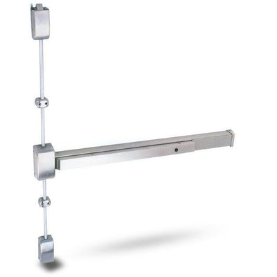 Cal Royal F2270V3284 RHR ALUM Aluminum Finish Fire Rated Vertical Rod Panic Bar Exit Only