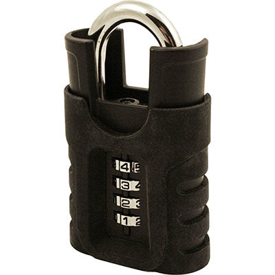 Padlocks 4 Less SX-975 Combination Padlock With Shrouded Shackle With Rubber Cover