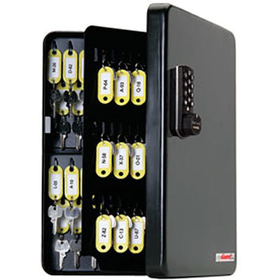 Padlocks 4 Less SL-9122-R KeyGuard Key Cabinet With 122 Hooks With RFID Keycard Access